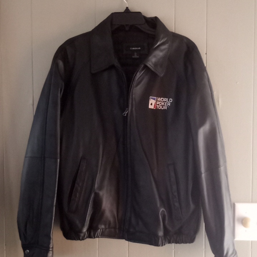 VINTAGE Colebrook genuine leather  world poker tour jackets, GENTLY used.